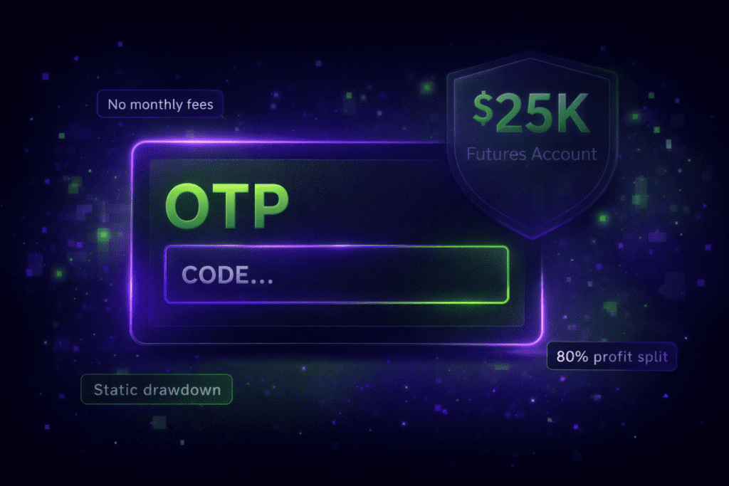 phidias discount code otp funded futures account 25k static drawdown no monthly fees profit split
